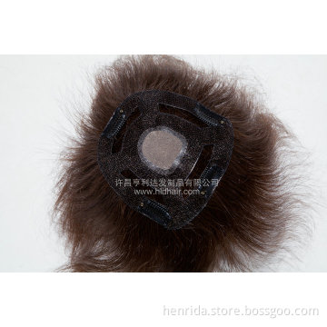 100% Indian Remy Human Hair Toupee for Men, with French Lace, Straight Texture